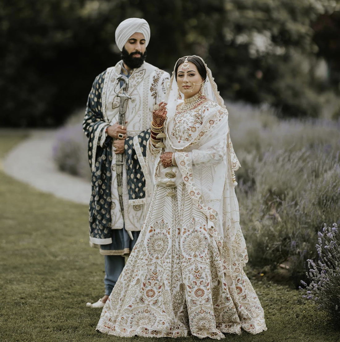 Client wearing Wellgroomed Designed bridal Lehenga/Lengha