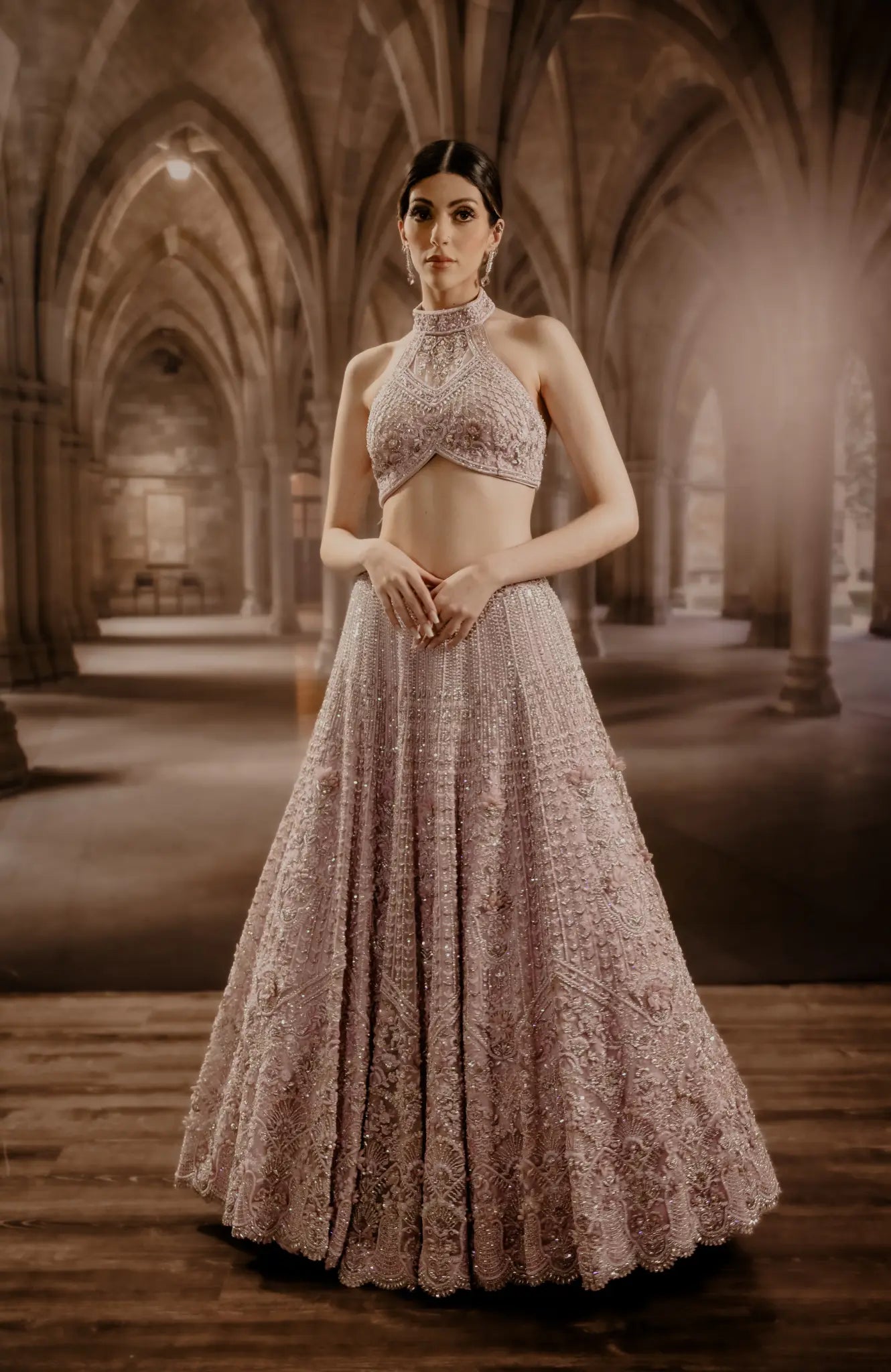 wellgroomed designs pink reception lehenga #1