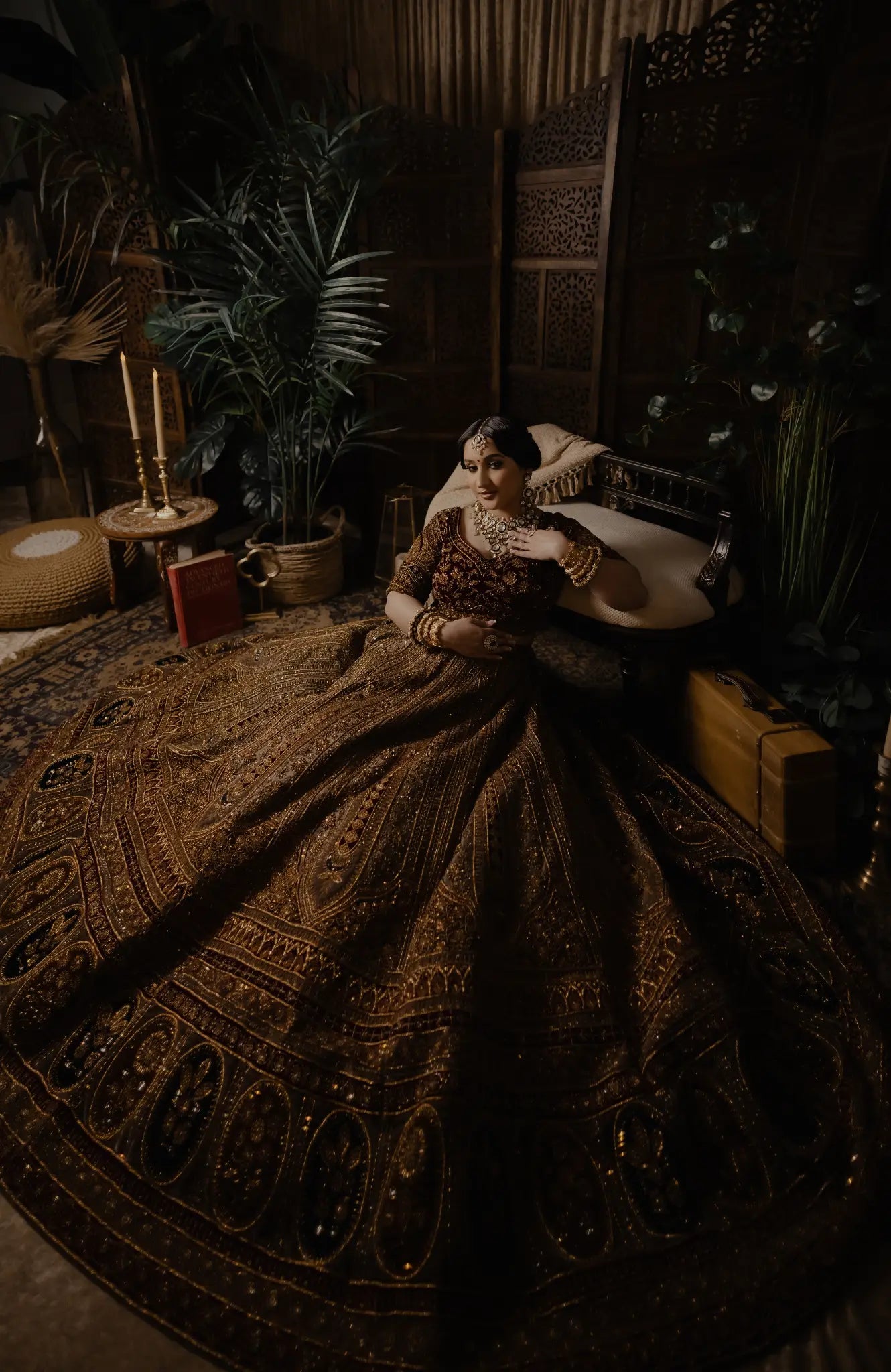 wellgroomed designs maroon bridal lehenga #1