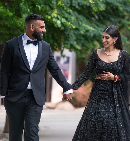 Client wearing Wellgroomed Design Reception lehenga