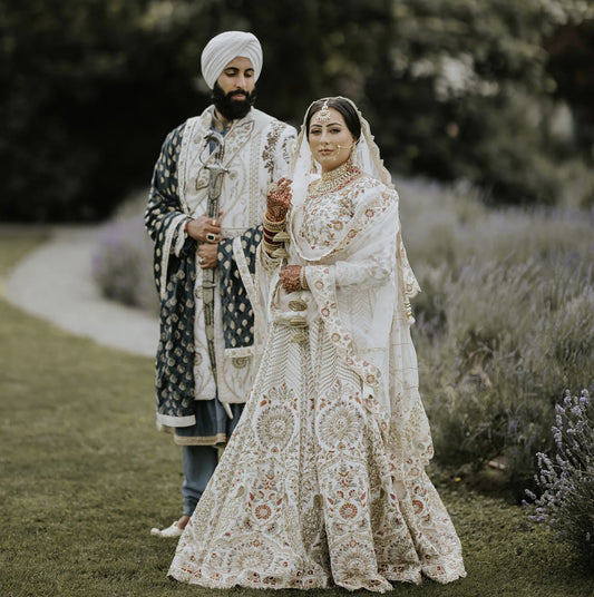 Client wearing Wellgroomed Designed bridal Lehenga/Lengha