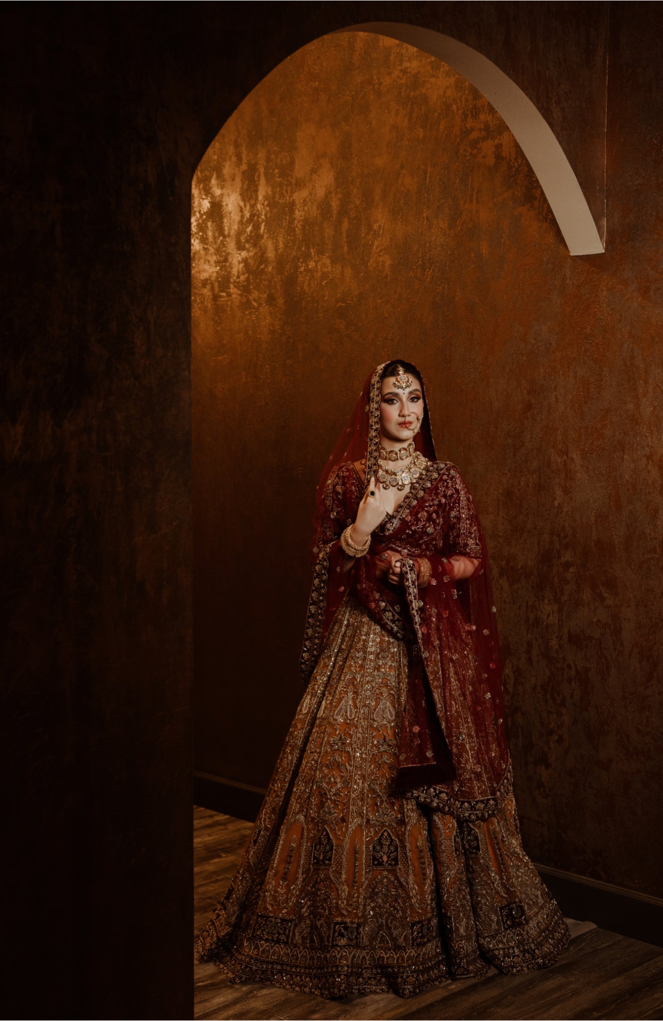wellgroomed designs red bridal lehenga #1